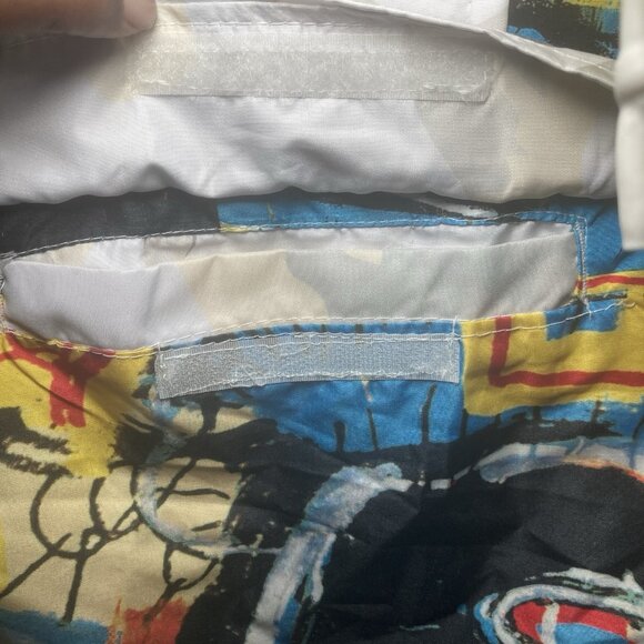Jean Michel Basquiat Mens L Members Only Grapic Windbreaker Pullover Hood Jacket - Picture 8 of 10